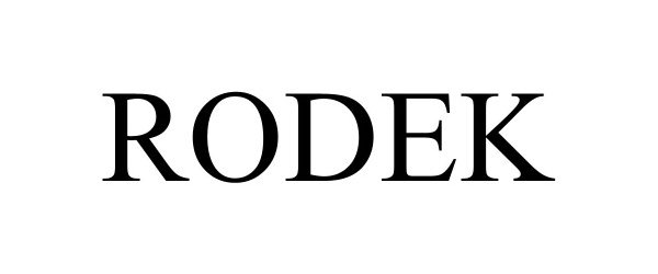 Trademark Logo RODEK