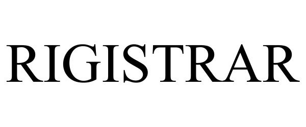 Trademark Logo RIGISTRAR