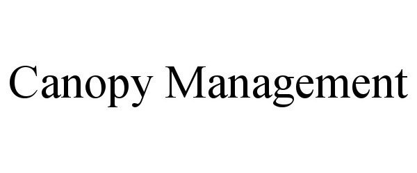 Trademark Logo CANOPY MANAGEMENT