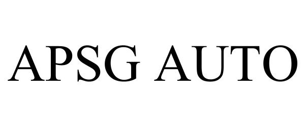 Trademark Logo APSG AUTO