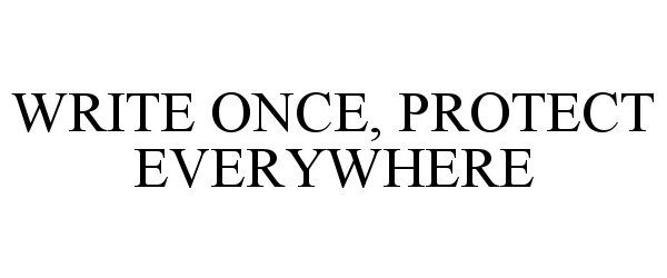 Trademark Logo WRITE ONCE, PROTECT EVERYWHERE