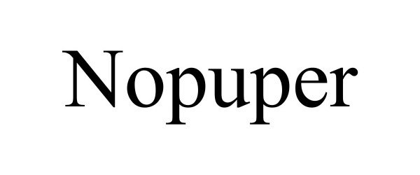Trademark Logo NOPUPER