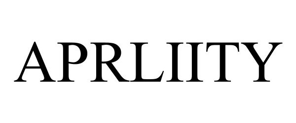 Trademark Logo APRLIITY