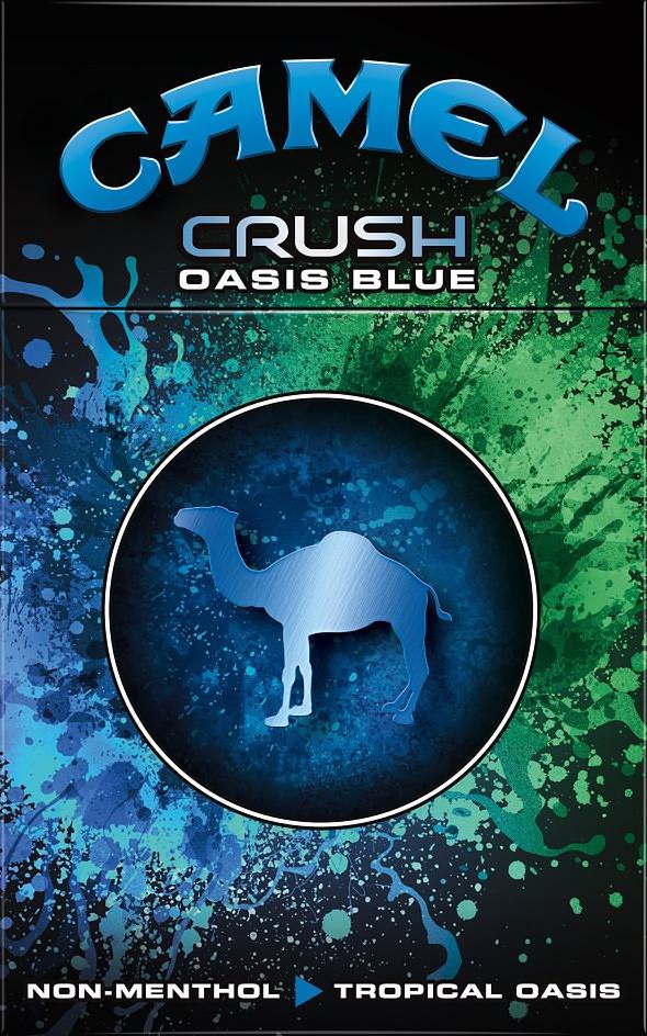  CAMEL CRUSH OASIS BLUE NON-MENTHOL TROPICAL OASIS