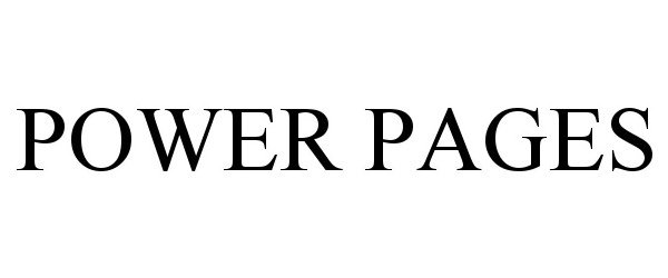 Trademark Logo POWER PAGES