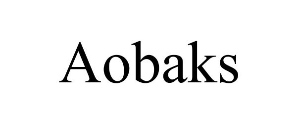 Trademark Logo AOBAKS