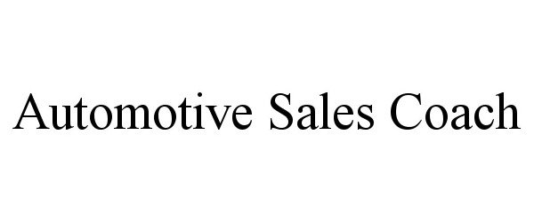  AUTOMOTIVE SALES COACH