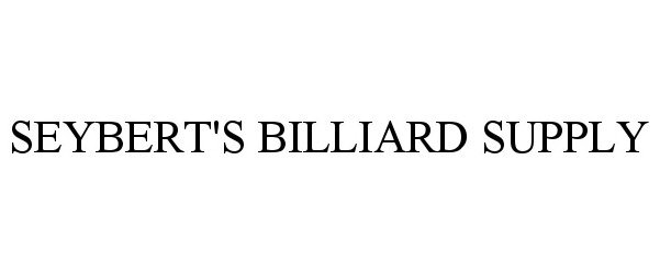  SEYBERT'S BILLIARD SUPPLY