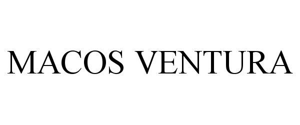 Trademark Logo MACOS VENTURA