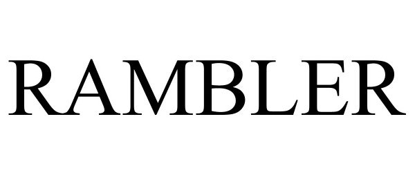 Trademark Logo RAMBLER
