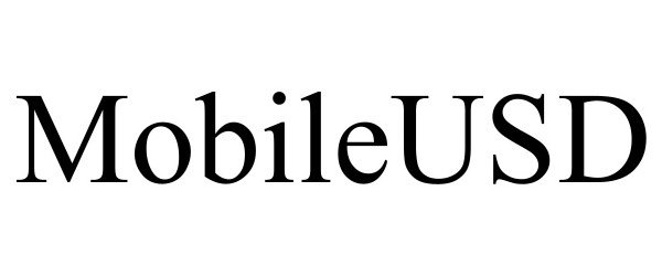 Trademark Logo MOBILEUSD