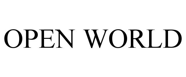 Trademark Logo OPEN WORLD