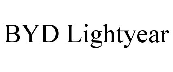 Trademark Logo BYD LIGHTYEAR