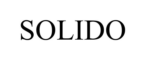 Trademark Logo SOLIDO