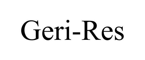 Trademark Logo GERI-RES