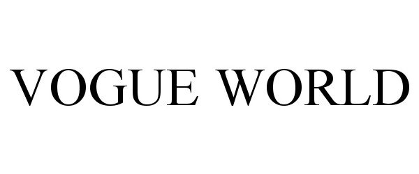 Trademark Logo VOGUE WORLD