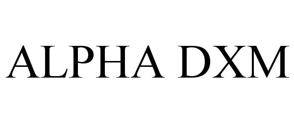 Trademark Logo ALPHA DXM