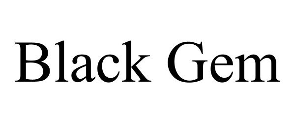 Trademark Logo BLACK GEM