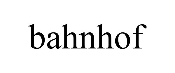 Trademark Logo BAHNHOF