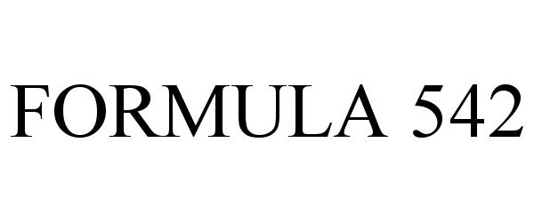 Trademark Logo FORMULA 542