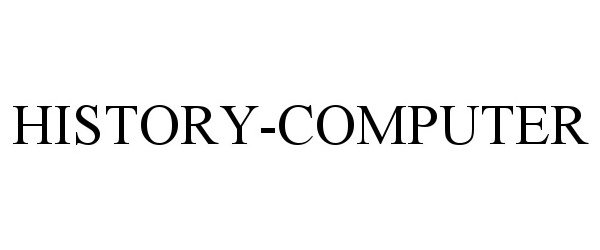 Trademark Logo HISTORY-COMPUTER
