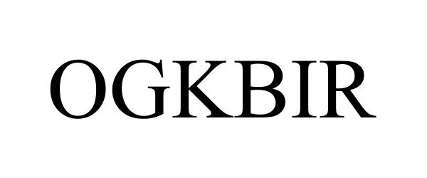 Trademark Logo OGKBIR