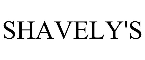 Trademark Logo SHAVELY'S