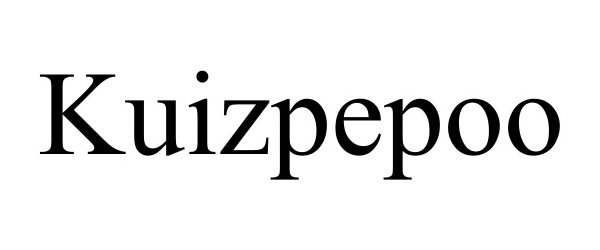 Trademark Logo KUIZPEPOO