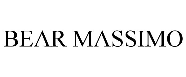 Trademark Logo BEAR MASSIMO