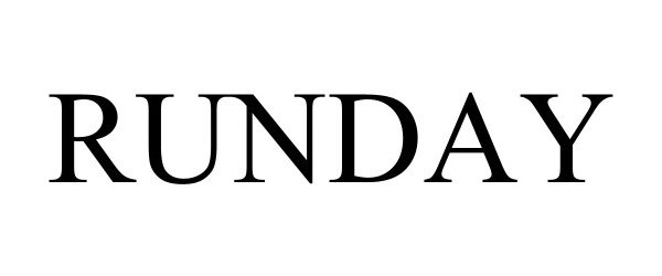 Trademark Logo RUNDAY