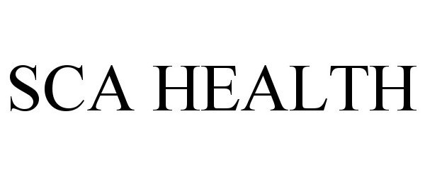 Trademark Logo SCA HEALTH