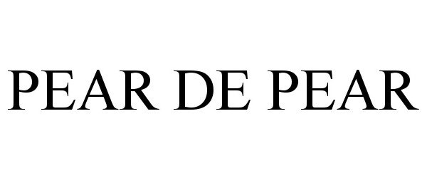 Trademark Logo PEAR DE PEAR