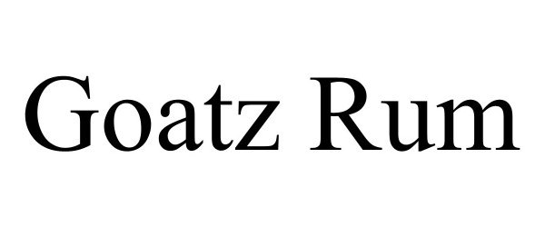 Trademark Logo GOATZ RUM