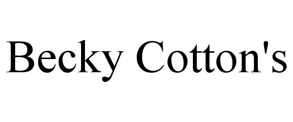  BECKY COTTON'S