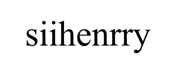 Trademark Logo SIIHENRRY
