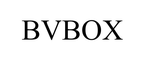 Trademark Logo BVBOX