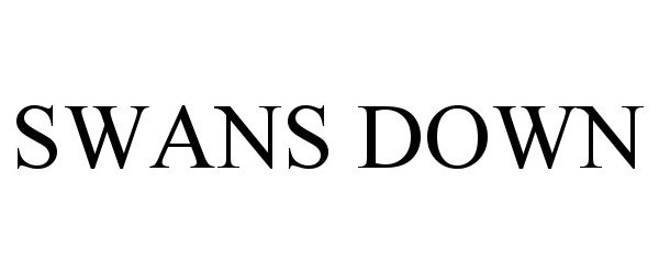 Trademark Logo SWANS DOWN