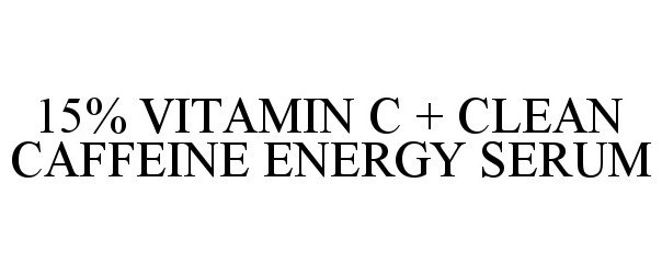  15% VITAMIN C + CLEAN CAFFEINE ENERGY SERUM