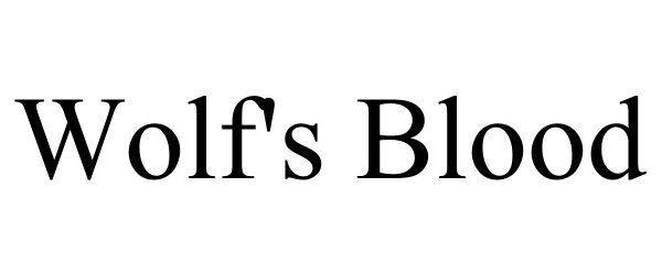 Trademark Logo WOLF'S BLOOD