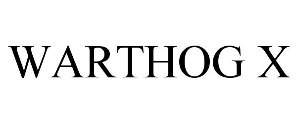 Trademark Logo WARTHOG X
