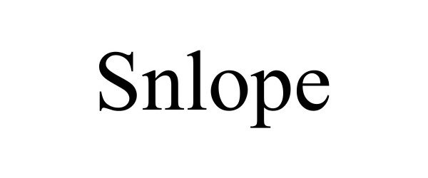 Trademark Logo SNLOPE