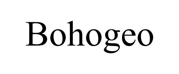 Trademark Logo BOHOGEO