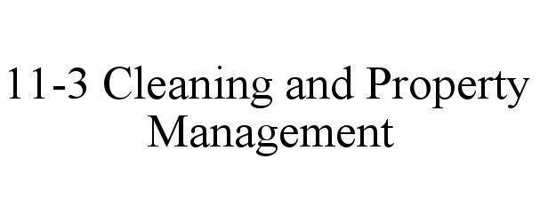  11-3 CLEANING AND PROPERTY MANAGEMENT