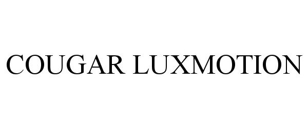 Trademark Logo COUGAR LUXMOTION
