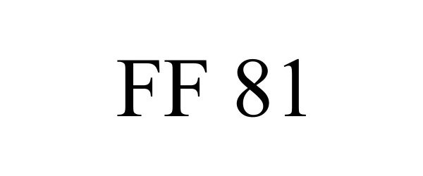 Trademark Logo FF 81