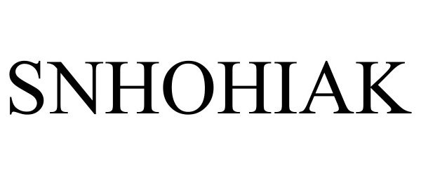 Trademark Logo SNHOHIAK