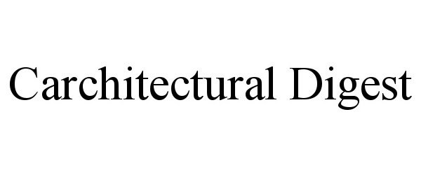  CARCHITECTURAL DIGEST