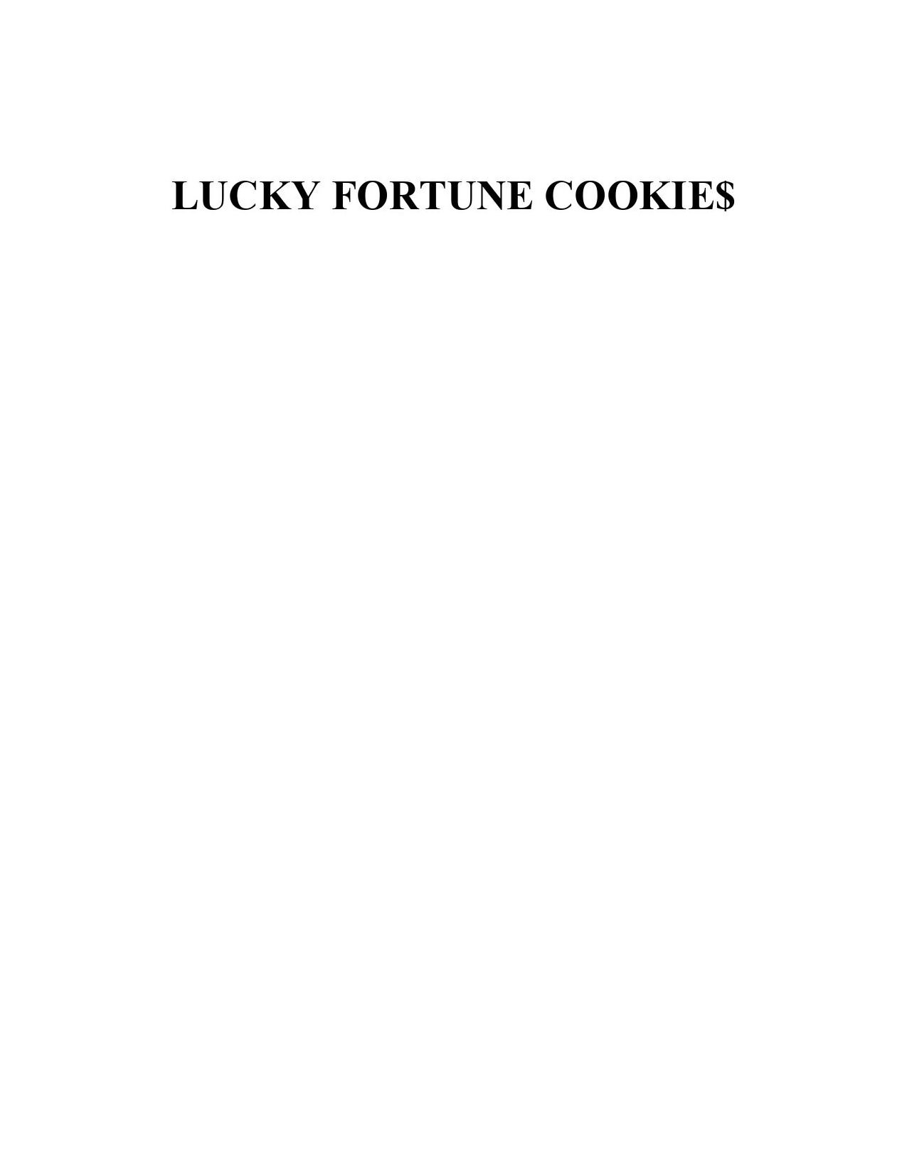  LUCKY FORTUNE COOKIES