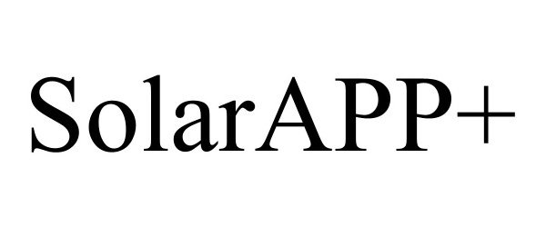 Trademark Logo SOLARAPP+