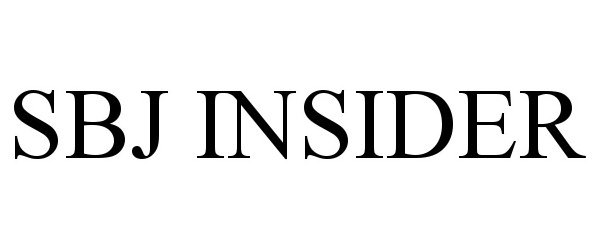 Trademark Logo SBJ INSIDER